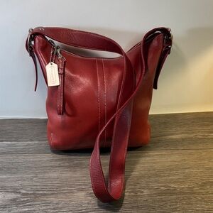 Coach Red Leather Shoulder Bag